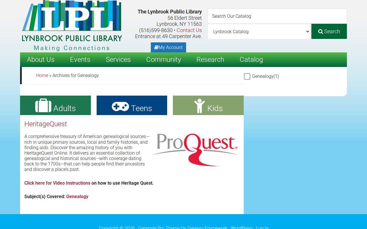 Lynbrook city directory library genealogy resources