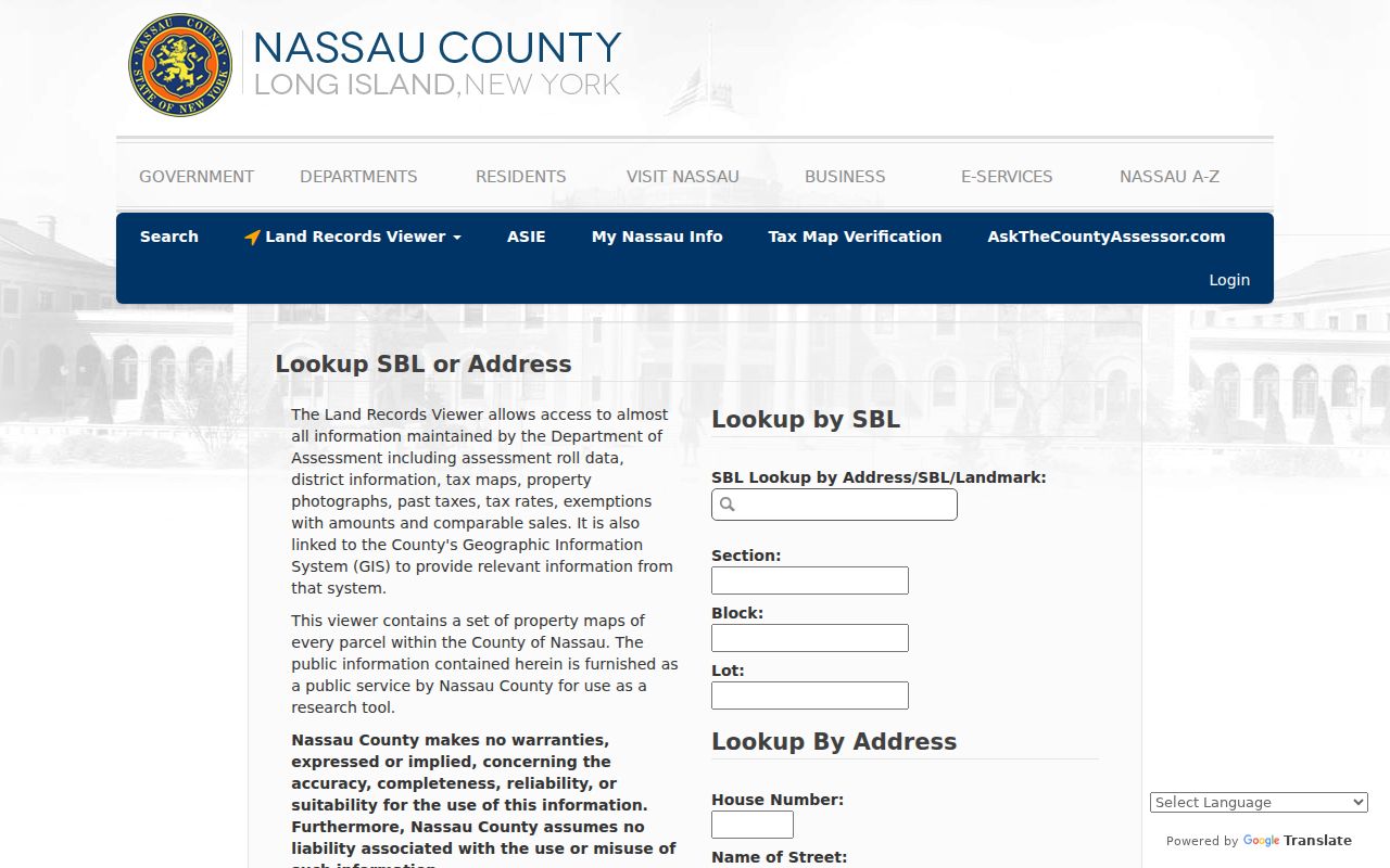 Lynbrook residents directory Nassau Land Records Viewer address search